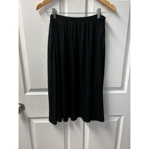 Black Casual Flowy Skirt With Pockets Size L